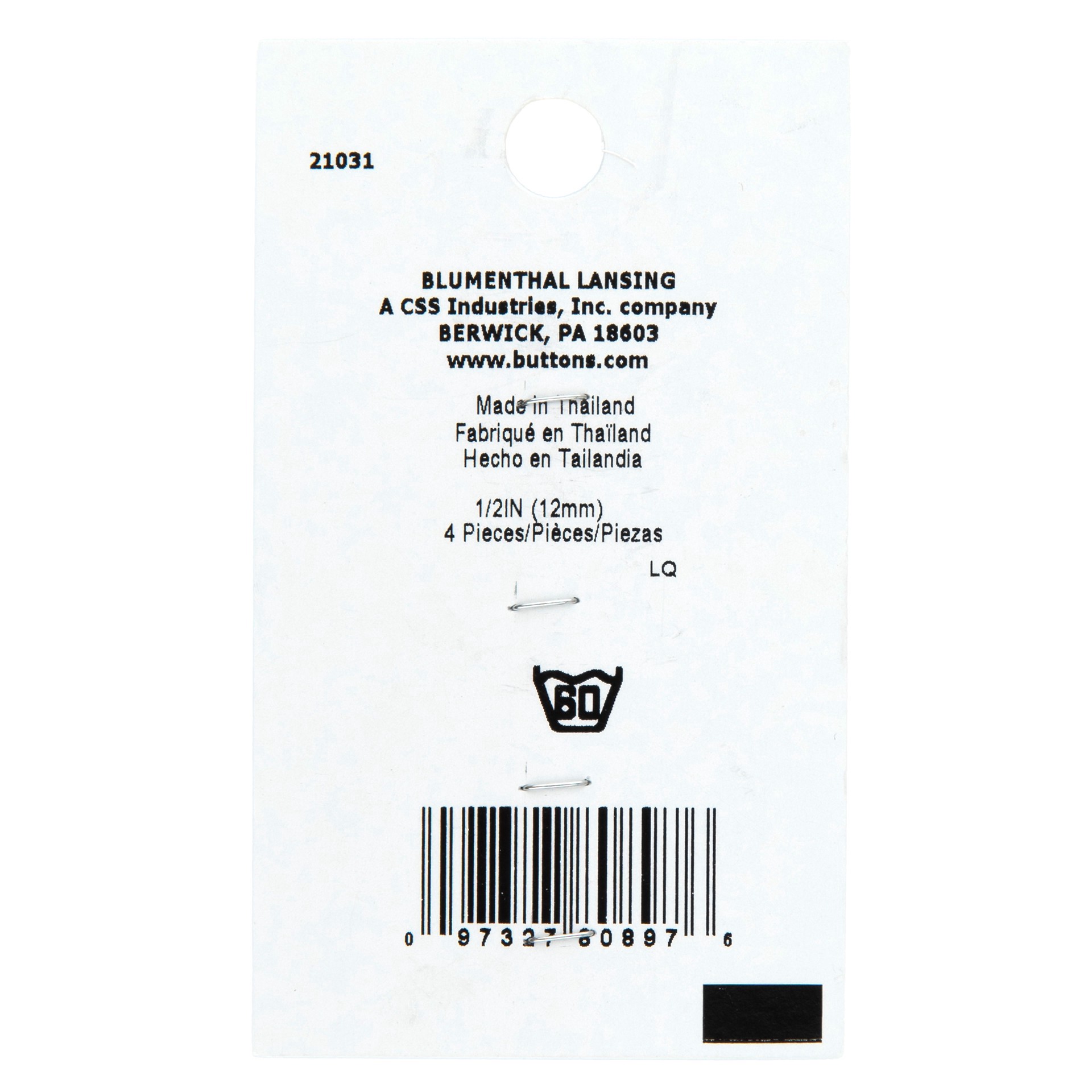 slide 2 of 3, Blumenthal Lansing Lamode 1/2" Matte Black Shank Buttons, 4ct., 4 ct