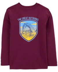 Oshkosh Kid The Great Outdoors Long-Sleeve Graphic Tee Burgundy XS