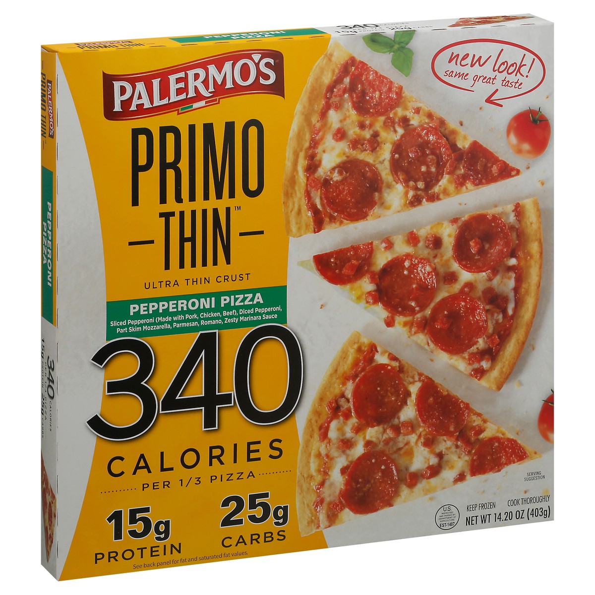 slide 4 of 11, Palermos Primo Thin Ultra-Thin Crust Pepperoni Pizza, 14.2 oz