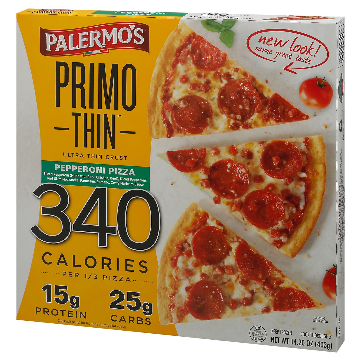 slide 5 of 11, Palermos Primo Thin Ultra-Thin Crust Pepperoni Pizza, 14.2 oz