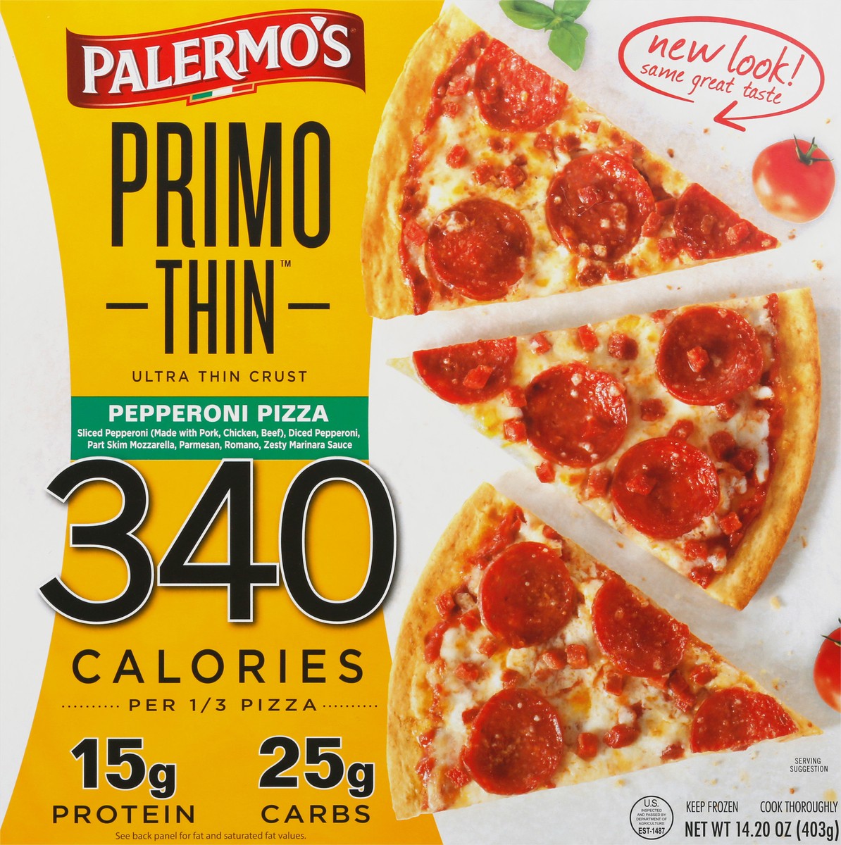 slide 2 of 11, Palermos Primo Thin Ultra-Thin Crust Pepperoni Pizza, 14.2 oz
