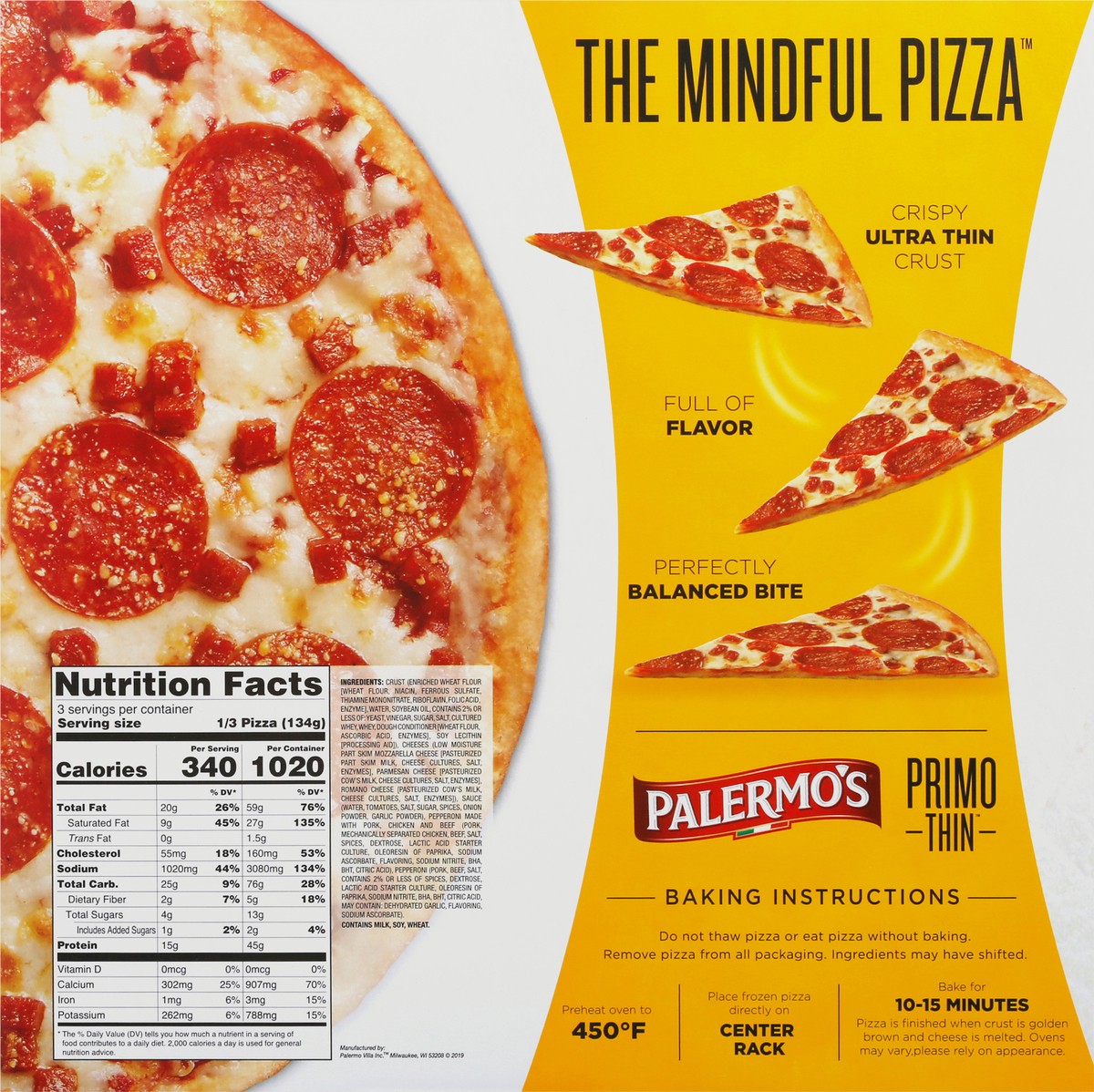 slide 3 of 11, Palermos Primo Thin Ultra-Thin Crust Pepperoni Pizza, 14.2 oz