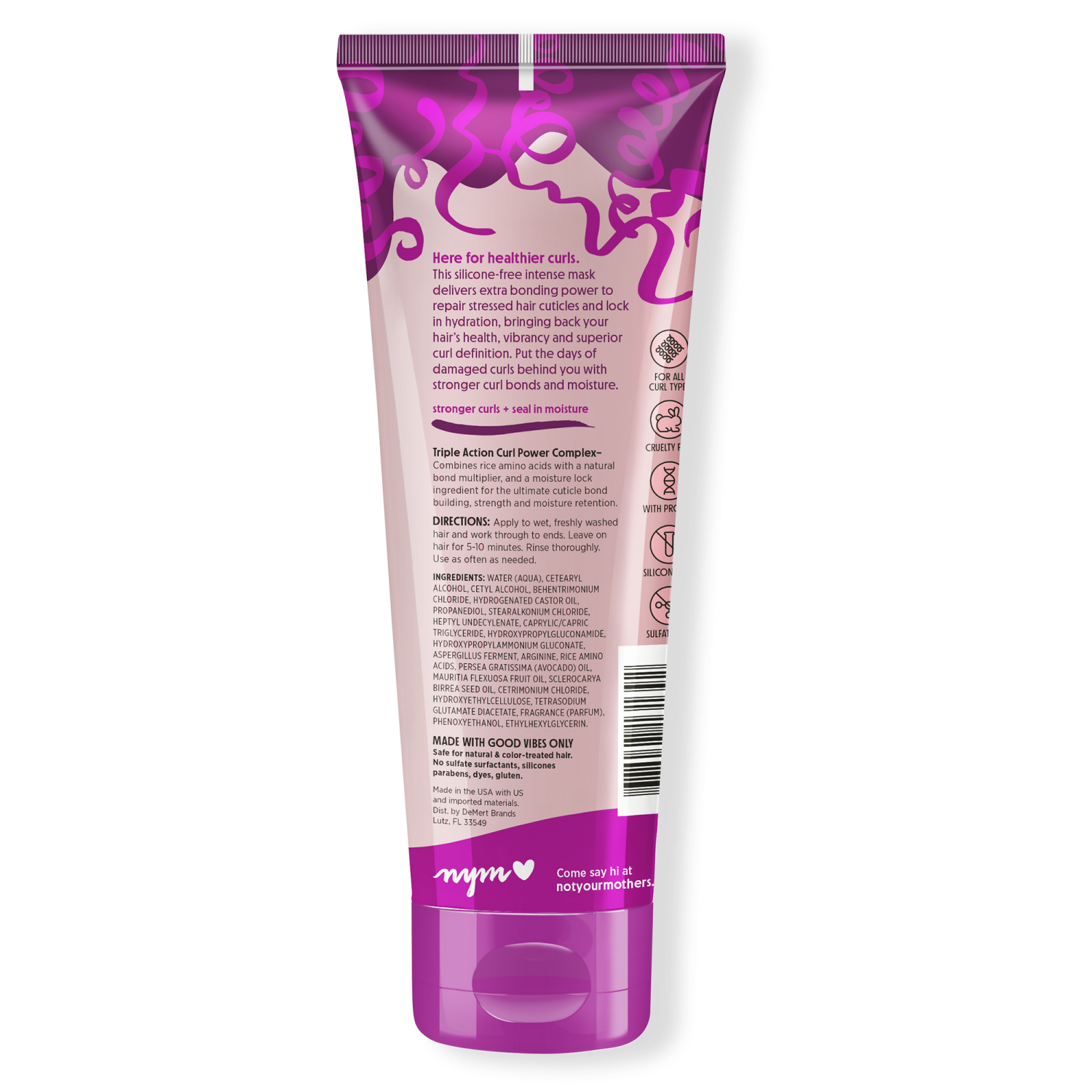slide 2 of 3, Not Your Mother's NYM CURL TALK Bonding Mask, 8 oz