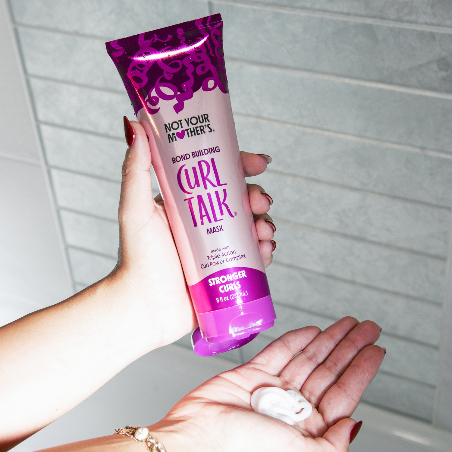 slide 3 of 3, Not Your Mother's NYM CURL TALK Bonding Mask, 8 oz