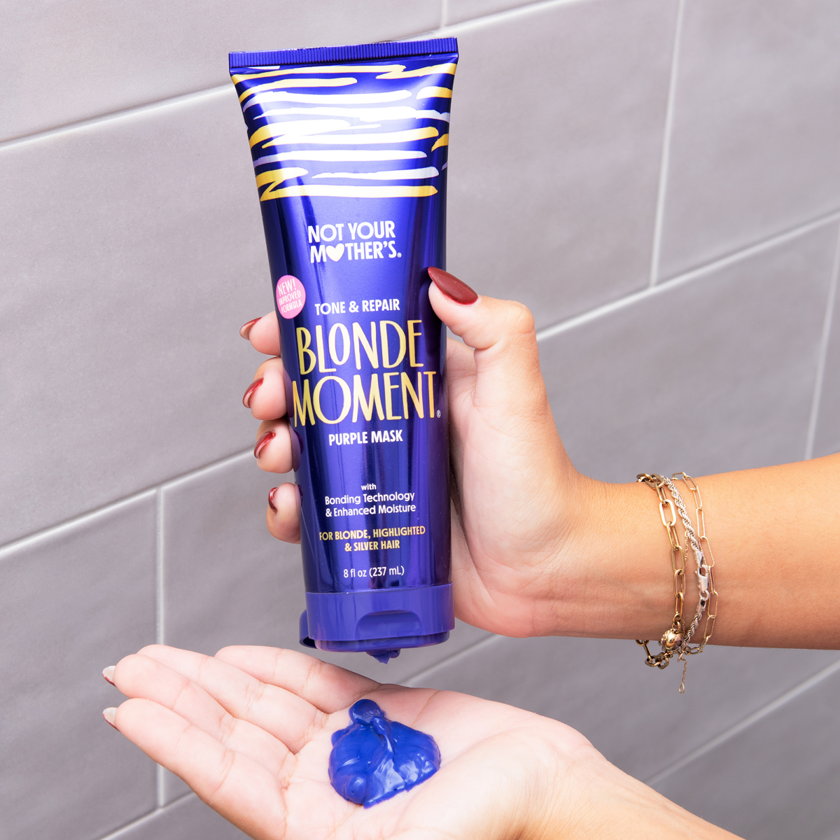 slide 2 of 3, Not Your Mother's Blonde Moment Tone & Repair Purple Mask 8 fl oz, 8 fl oz