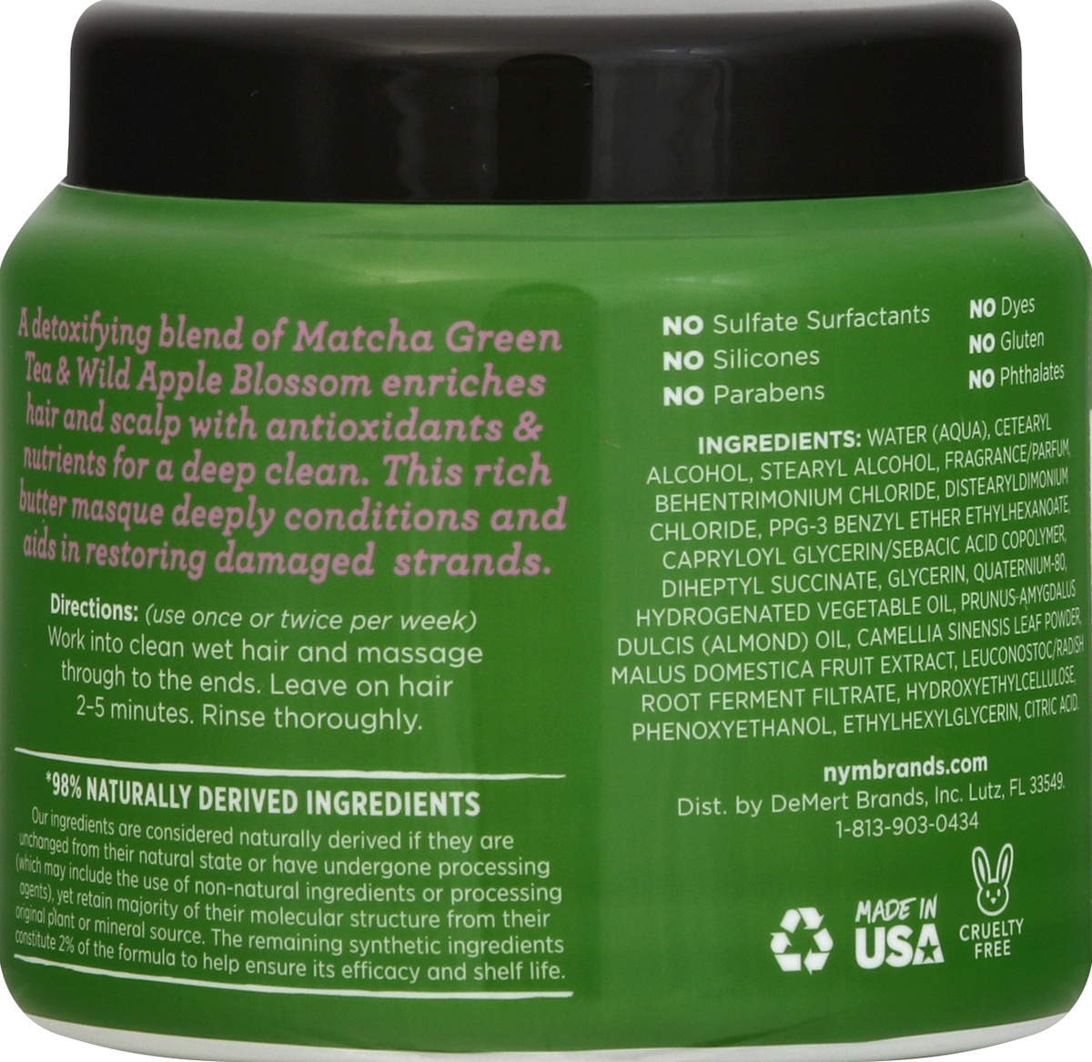 slide 6 of 6, Not Your Mother's Matcha Green Tea & Wild Apple Blossom Butter Masque, 10 oz