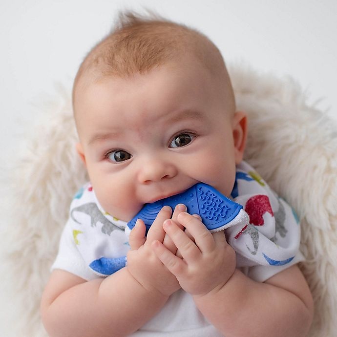 slide 4 of 5, Neat Solutions Boy Bandana Bibs with Teether - Blue Multi, 3 ct