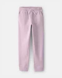 Oshkosh Girls Drawstring Knit Joggers - Purple, Size 6-6X