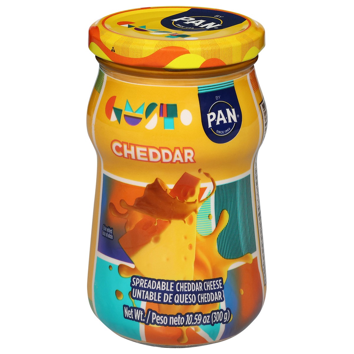slide 1 of 14, P.A.N. Cheddar Spreadable Cheese 10.59 oz, 10.59 oz