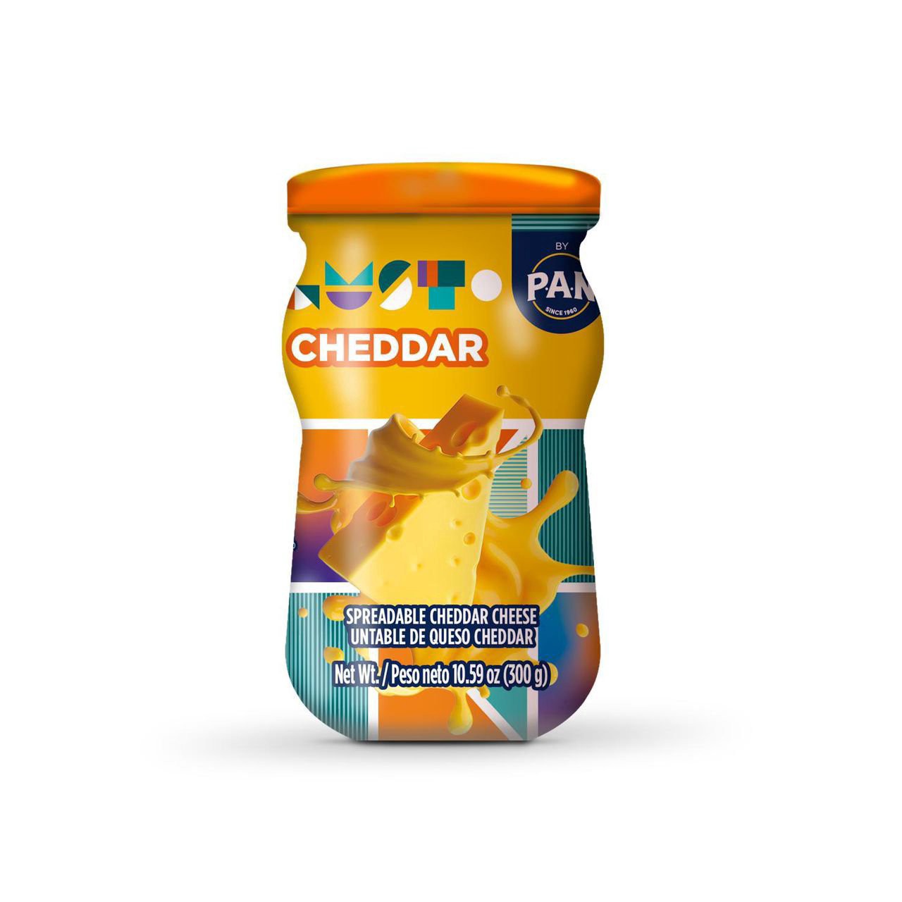 slide 1 of 1, P.A.N. Cheddar Spreadable Cheese 10.59 oz, 10.58 oz