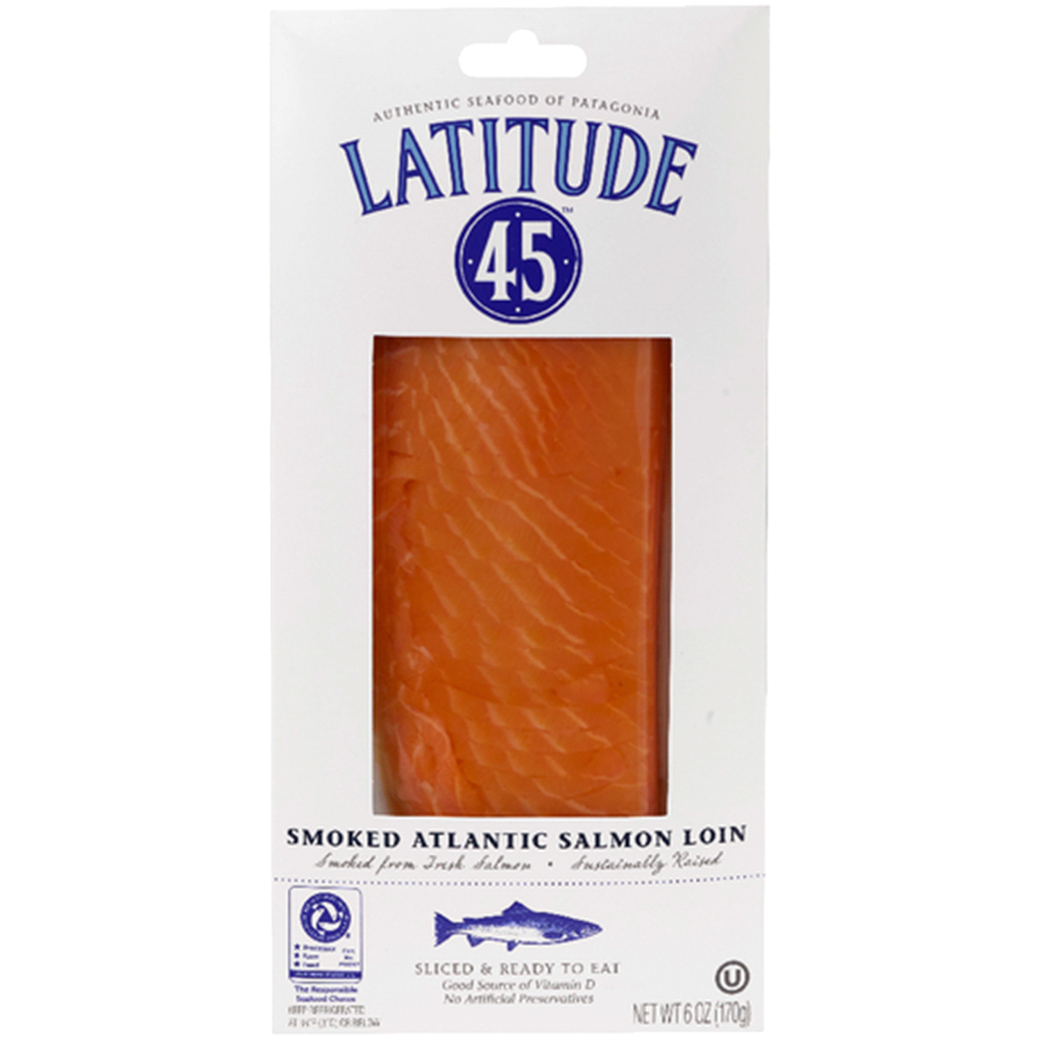 slide 1 of 1, Latitude 45 Cold Smoked Salmon Loin, 6 oz
