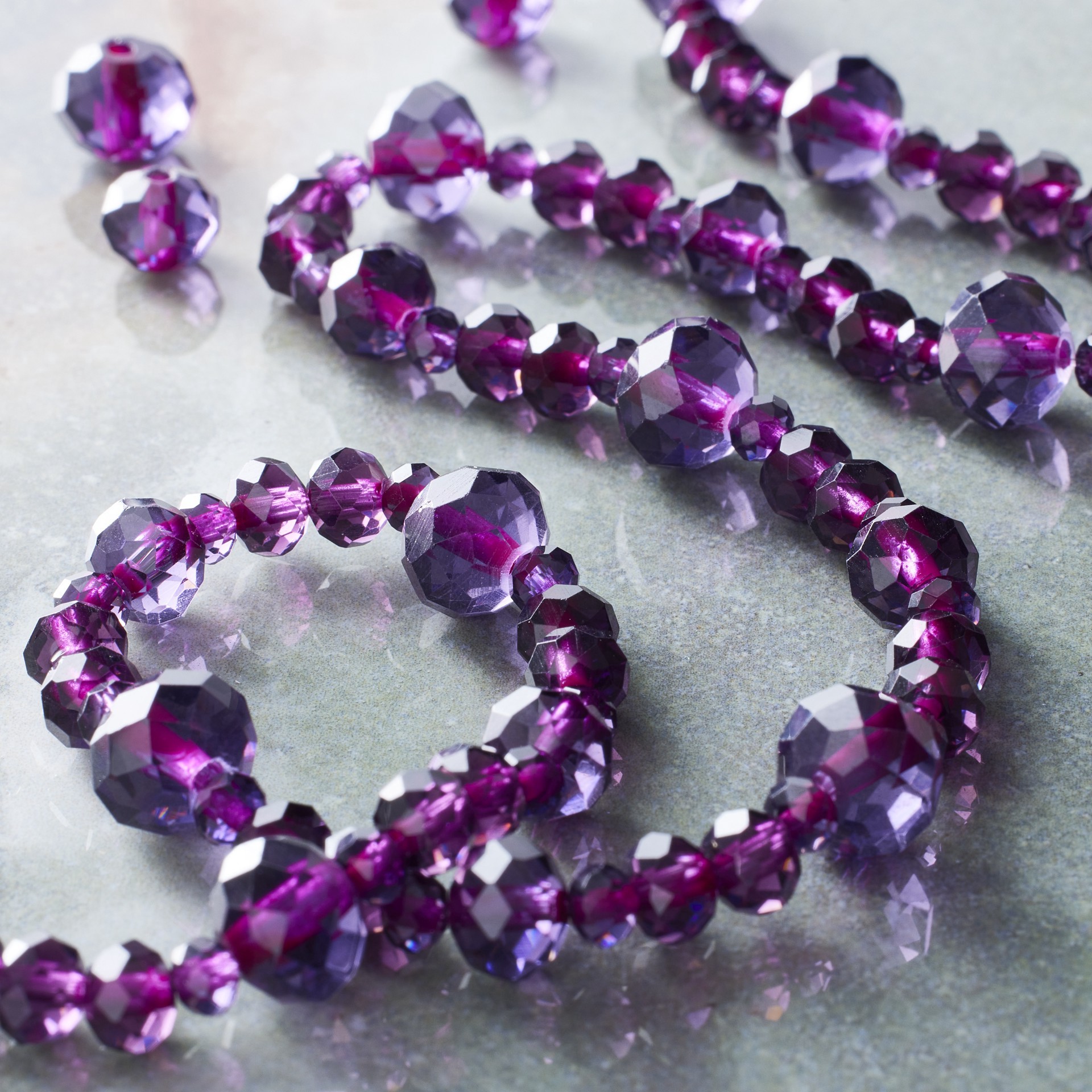slide 2 of 3, Purple Faceted Glass Round Beads By Bead Landing, 3mm-8mm