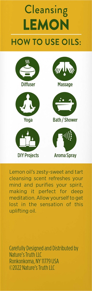 slide 4 of 7, Nature's Truth Cleansing Lemon Pure Essential Oil 0.51 fl oz, 0.51 fl oz