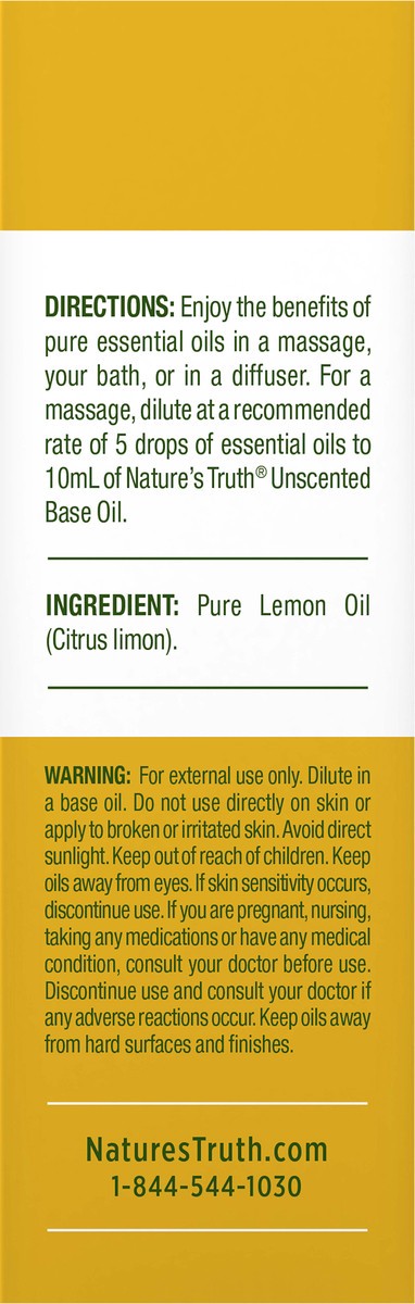 slide 5 of 7, Nature's Truth Cleansing Lemon Pure Essential Oil 0.51 fl oz, 0.51 fl oz