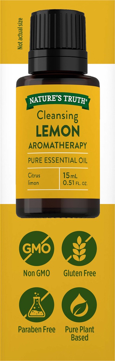 slide 6 of 7, Nature's Truth Cleansing Lemon Pure Essential Oil 0.51 fl oz, 0.51 fl oz