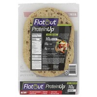 slide 3 of 5, Flatout Protein Up Classic White Flatbread Wraps, 5 ct, 9.7 oz