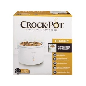 slide 1 of 1, Crock-Pot Crock Pot Classic Crock Pot, White, 6 qt