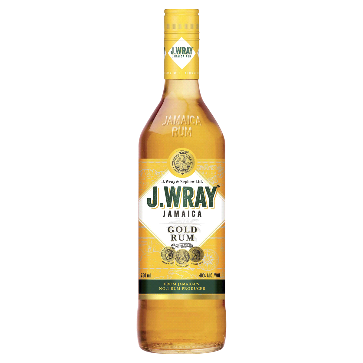 slide 1 of 5, J. Wray Gold Rum, 750 ml