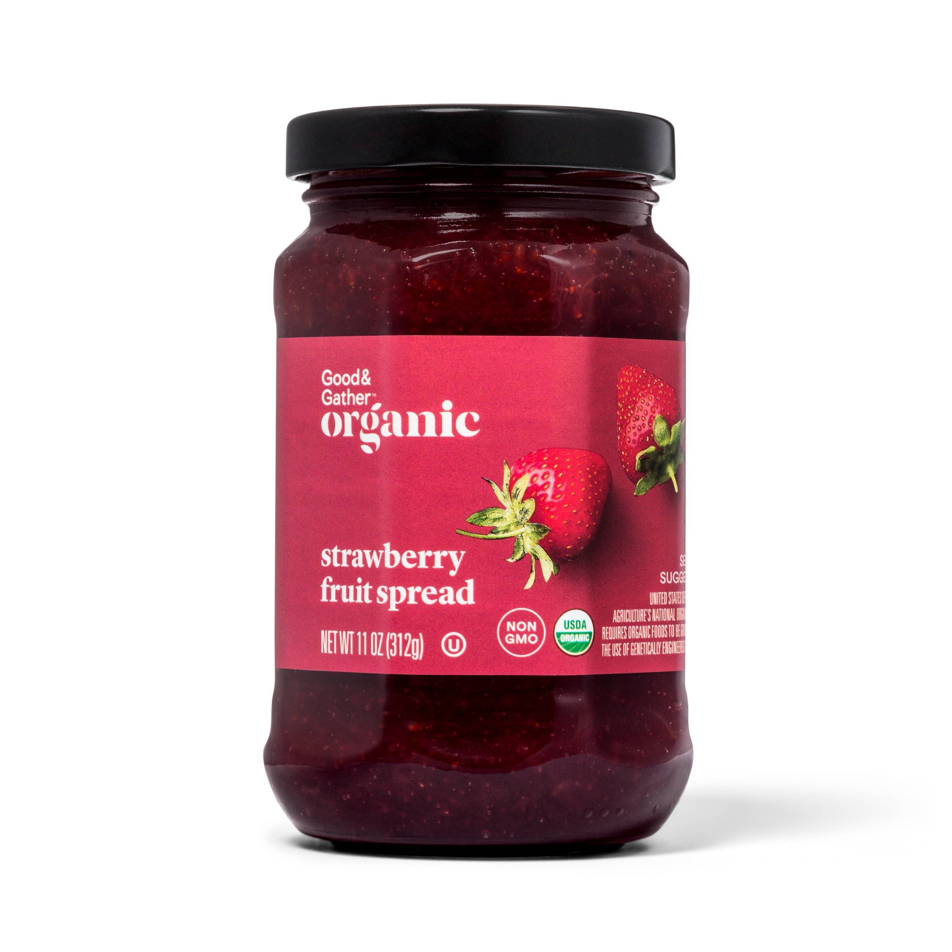 slide 1 of 2, Organic Strawberry Fruit Spread - 11oz - Good & Gather, 11 oz