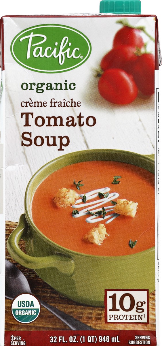slide 4 of 4, Pacific Natural Foods Organic Creme Fraiche Tomato Soup, 32 oz