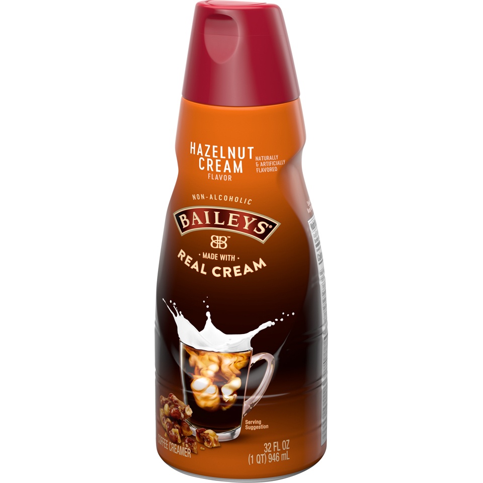 slide 3 of 8, Bailey's Hazelnut Cream Non-Alcoholic Coffee Creamer, 32 fl oz