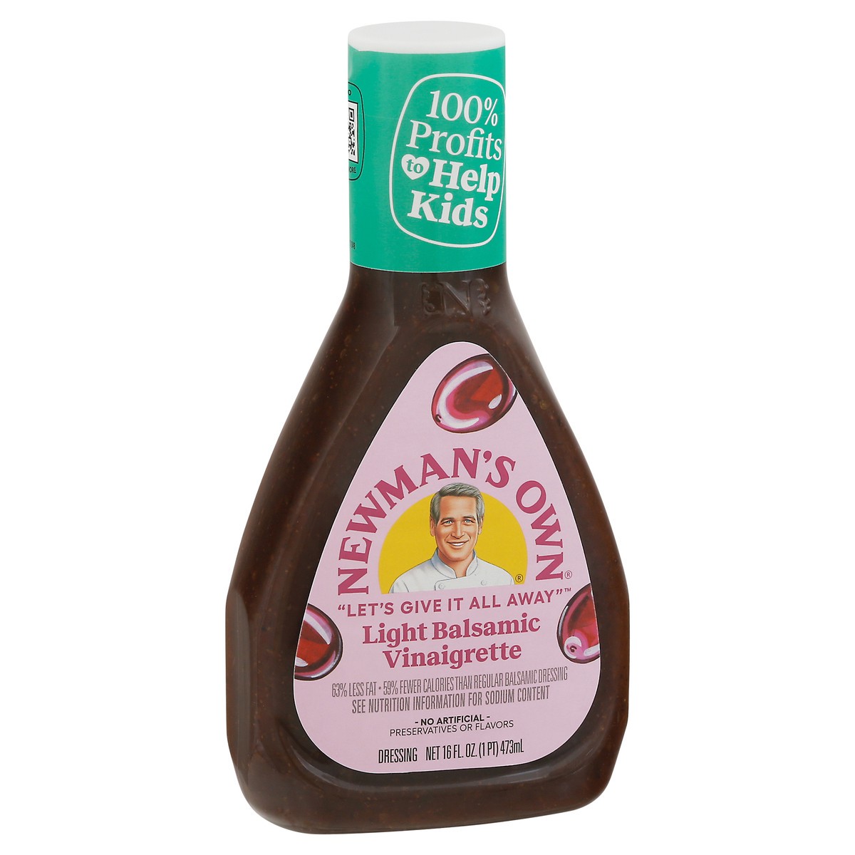 slide 3 of 9, Newman's Own Vinaigrette Light Balsamic Dressing 16 fl oz, 16 fl oz