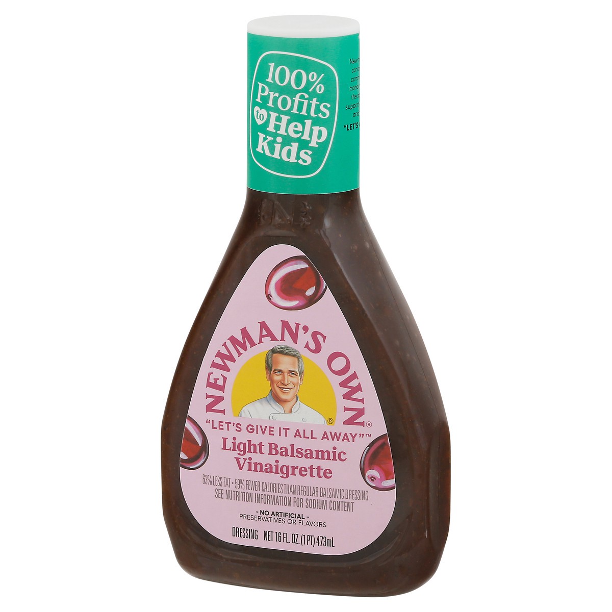 slide 2 of 9, Newman's Own Vinaigrette Light Balsamic Dressing 16 fl oz, 16 fl oz