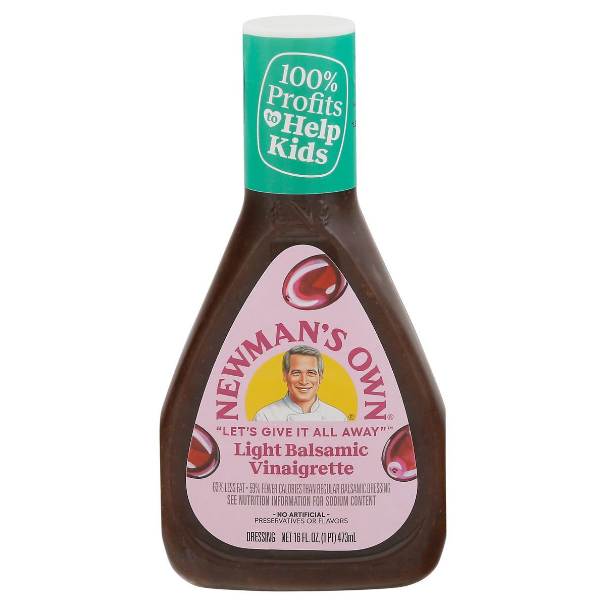 slide 1 of 9, Newman's Own Vinaigrette Light Balsamic Dressing 16 fl oz, 16 fl oz