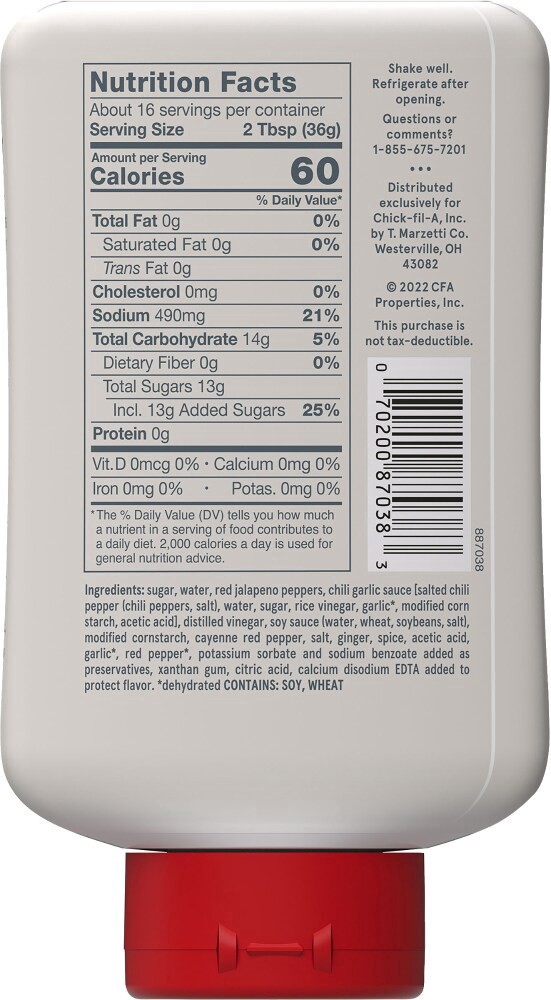 slide 3 of 3, Chick-fil-A Sweet & Spicy Sriracha Sauce 16 fl oz, 16 oz