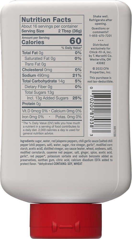 slide 2 of 3, Chick-fil-A Sweet & Spicy Sriracha Sauce 16 fl oz, 16 oz