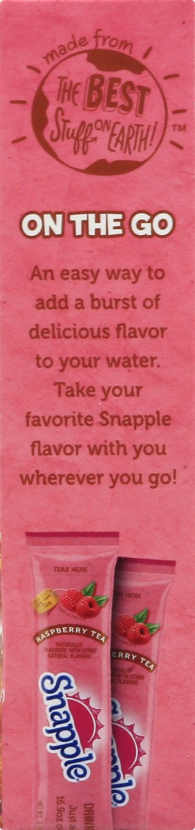 slide 5 of 13, Snapple On The Go Raspberry Tea Drink Mix Packets 6 ea, 1 ct