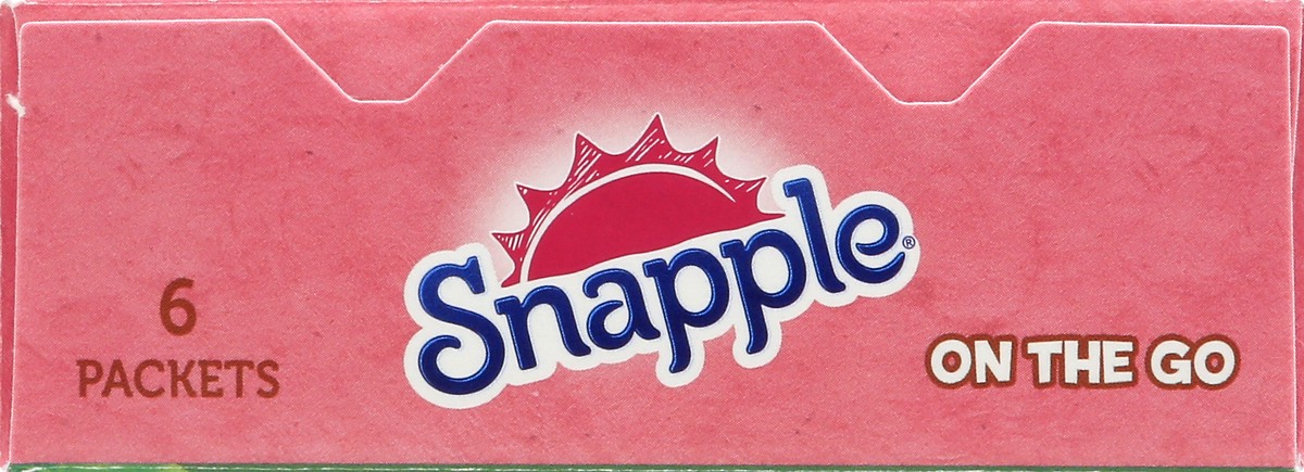 slide 6 of 13, Snapple On The Go Raspberry Tea Drink Mix Packets 6 ea, 1 ct