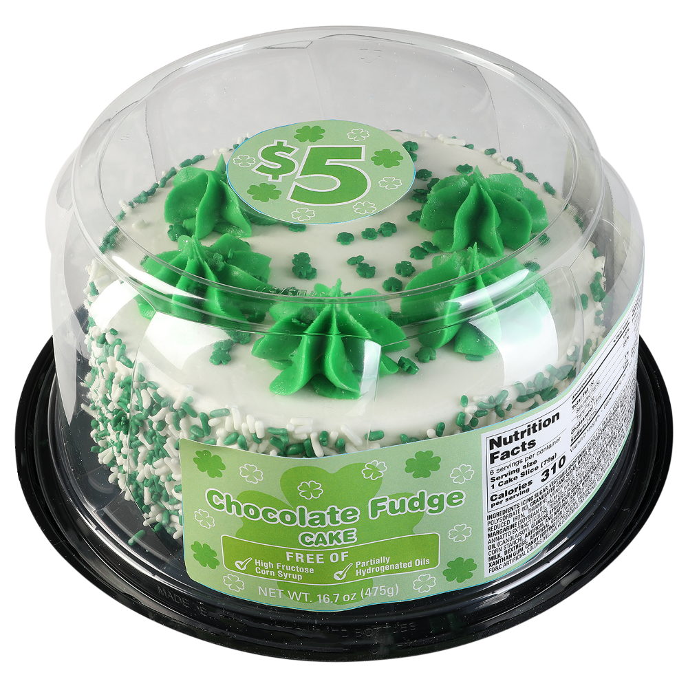 slide 1 of 1, Charlotte's St. Patrick's Day Chocolate Fudge Cake, 16.7 oz