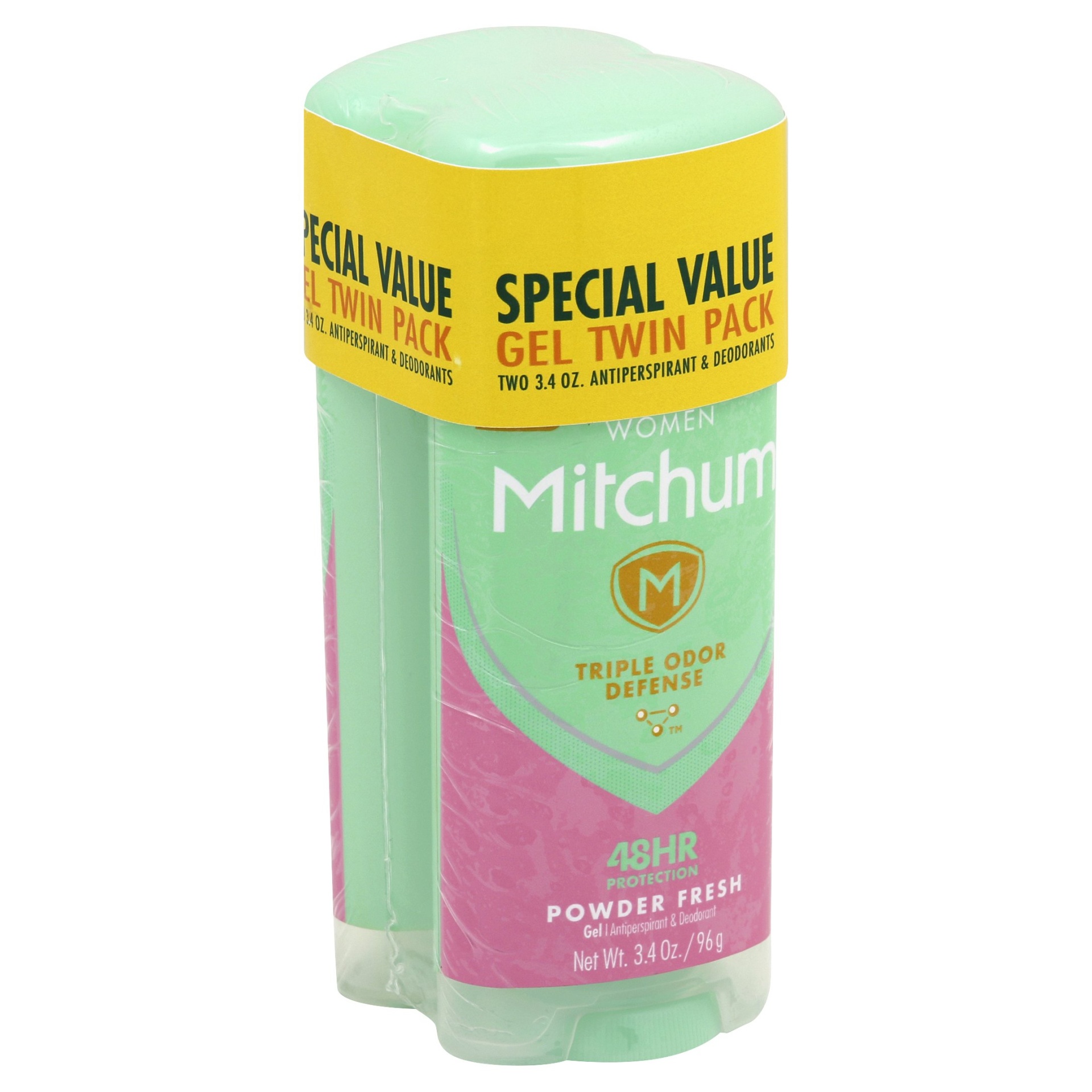 slide 1 of 1, Mitchum AP Gel Powder Fresh, 3.4 oz