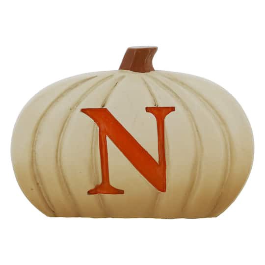 slide 1 of 2, Monogram Pumpkin Tabletop Decor By Ashland, 3 in
