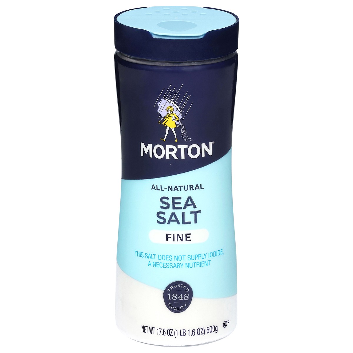 slide 1 of 12, Morton All-Natural Fine Sea Salt 17.6 oz, 17.6 oz