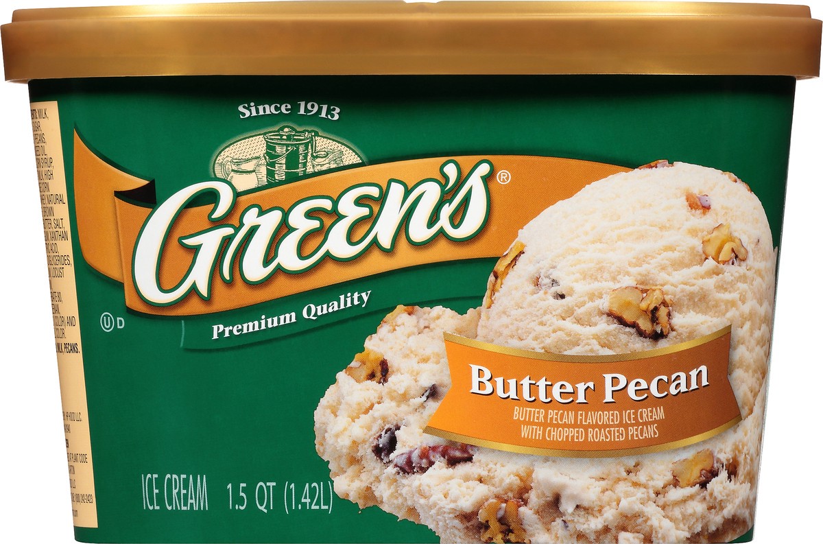 slide 6 of 10, Green's Butter Pecan Premium Ice Cream, 1.5 Quarts, 1.5 qt