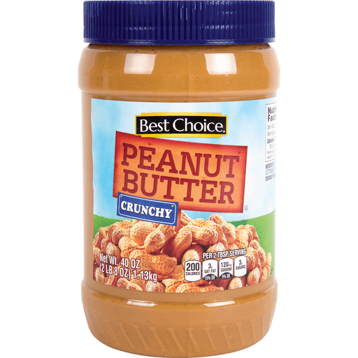 slide 1 of 1, Best Choice Crunchy Peanut Butter, 40 oz