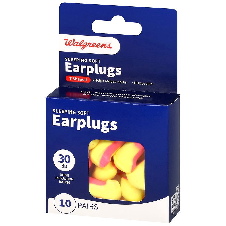 slide 4 of 5, Walgreens T-Shaped Earplugs, 10 ct