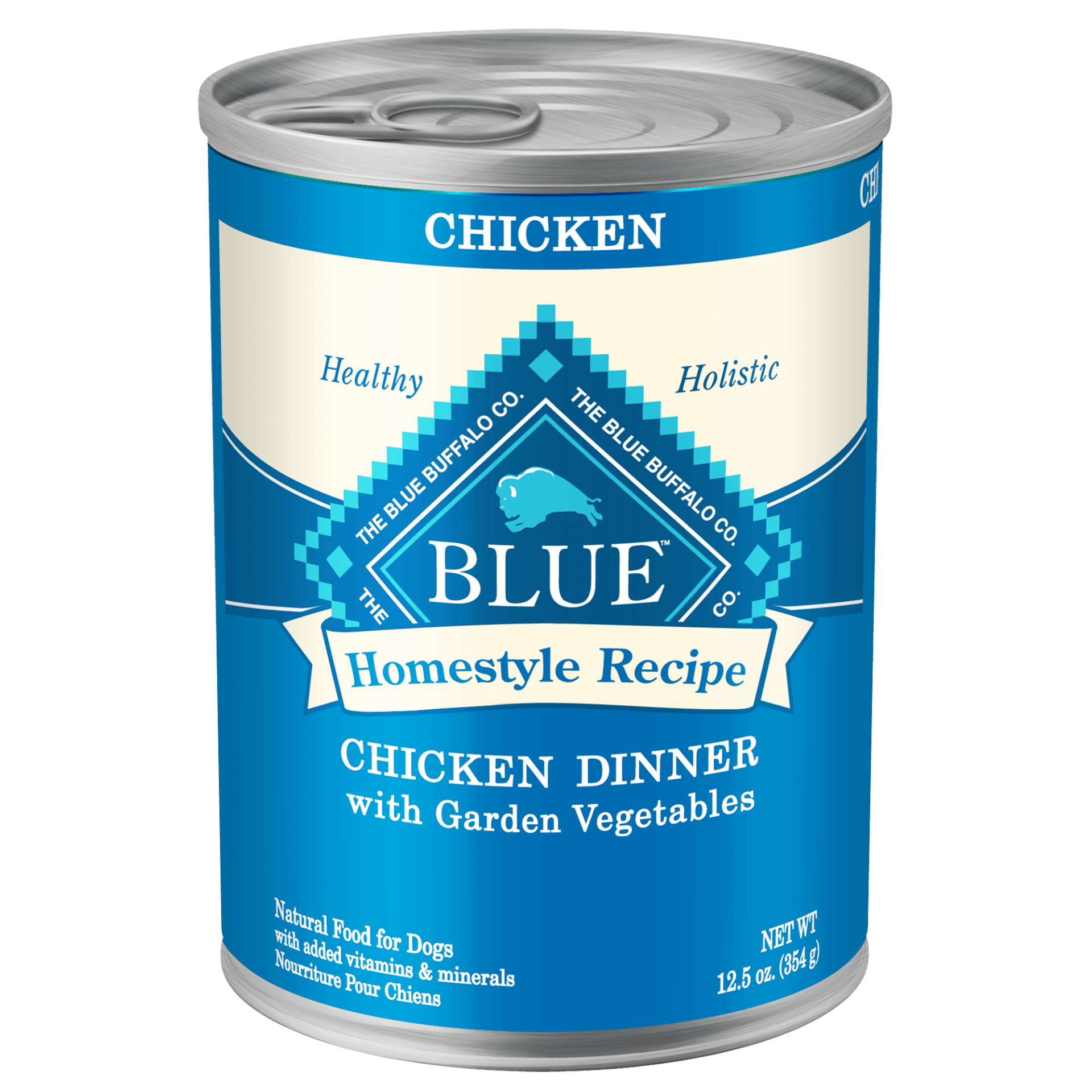 slide 1 of 1, Blue Buffalo Homestyle Recipe Chicken Dinner Canned Dog Food, 12.5 oz