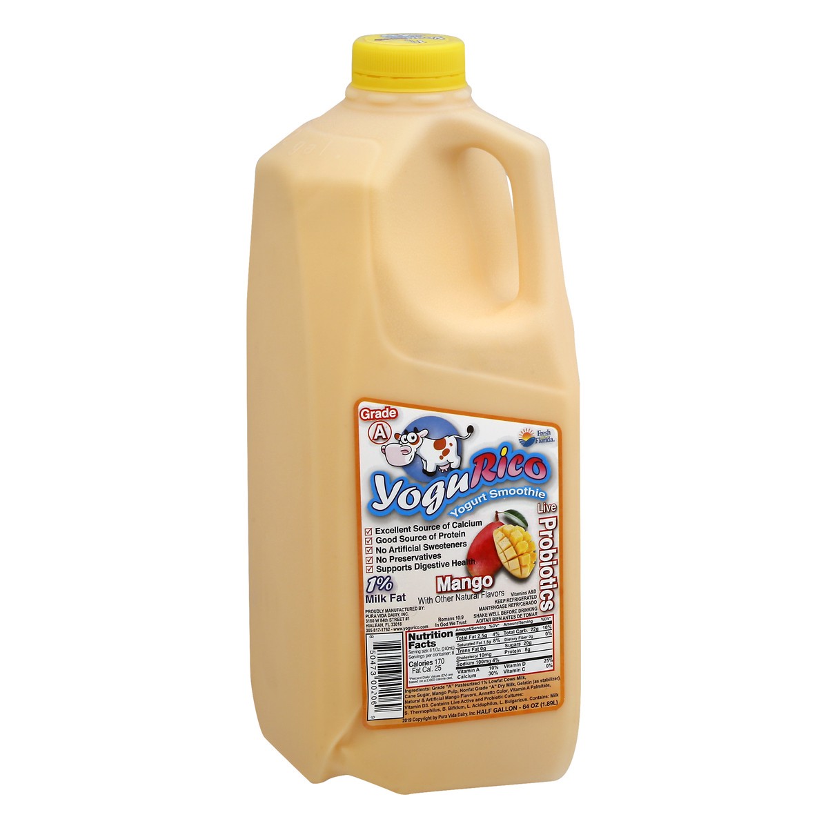 slide 8 of 13, YoguRico Low Fat Drinkable Mango Yogurt 57 fl oz, 57 fl oz