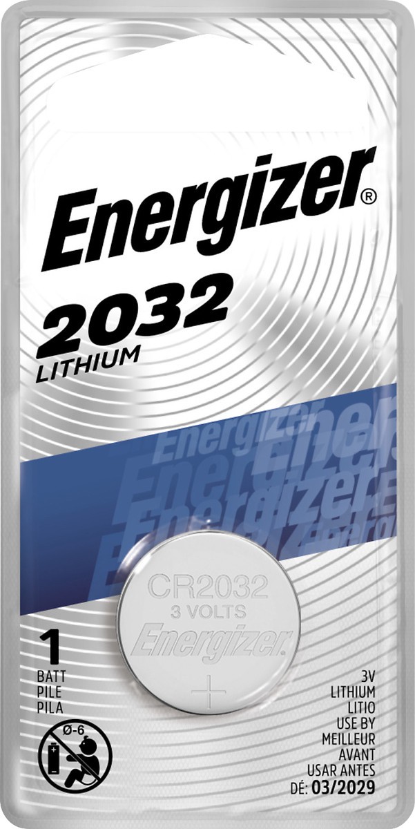 slide 3 of 3, Energizer 2032 Batteries (1 Pack), 3V Lithium Coin Batteries, 1 ct