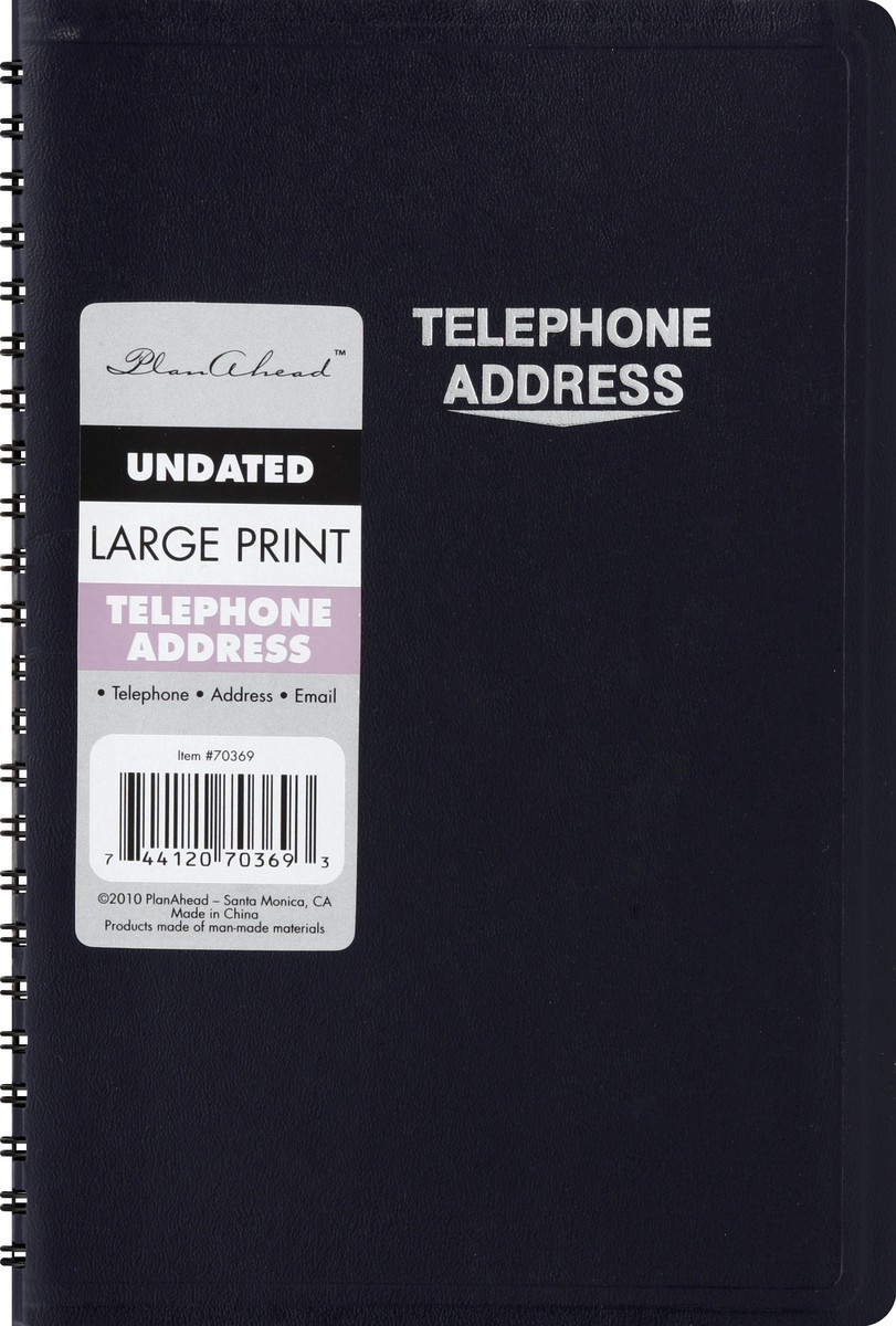 slide 4 of 4, PlanAhead Large Print Telephone/Address Book -Colors & Designs May Vary, 1 ct