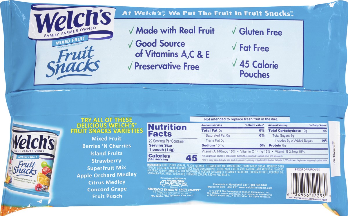 slide 10 of 13, Welch's Mixed Fruit Snacks, 11 oz