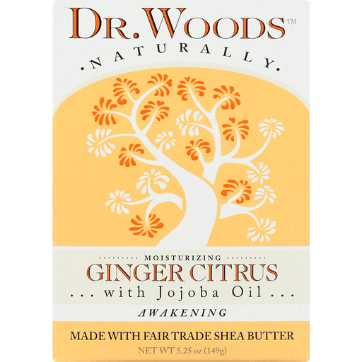 slide 1 of 1, Dr. Woods Castile Bar Soap Ginger Citrus - 5.25 Oz, 5.25 oz