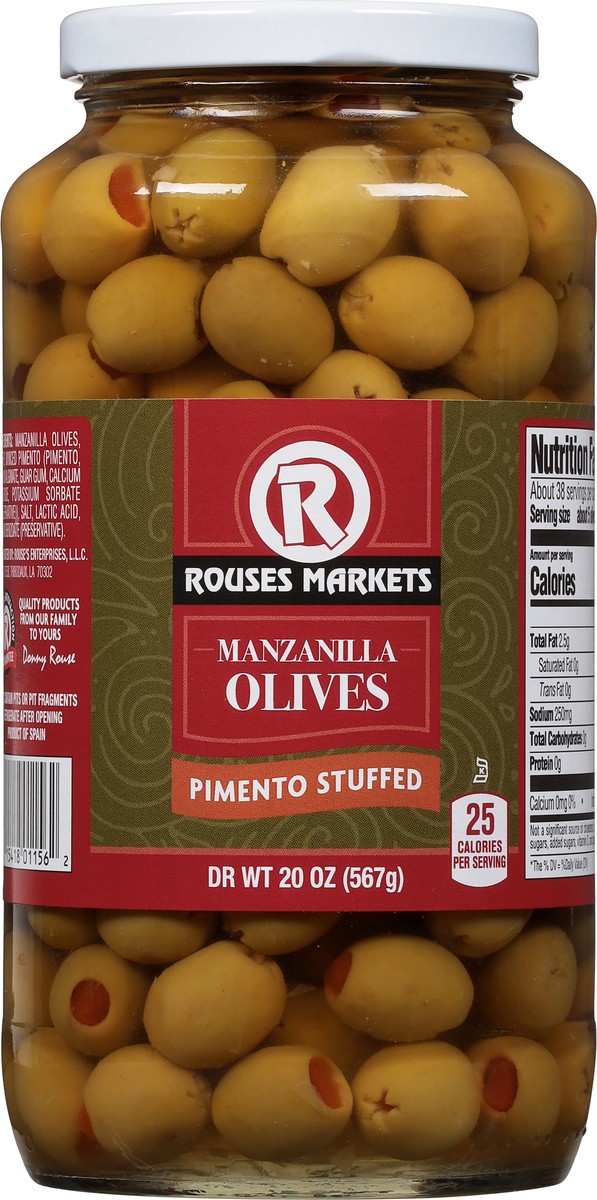 slide 6 of 11, Rouses Markets Stuffed Pimento Manzanilla Olives 20 oz, 20 oz