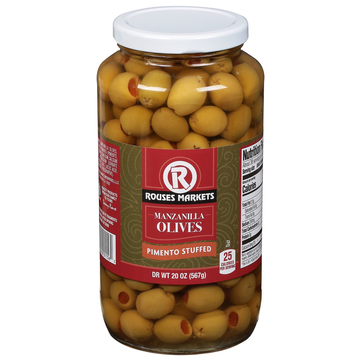 slide 2 of 11, Rouses Markets Stuffed Pimento Manzanilla Olives 20 oz, 20 oz