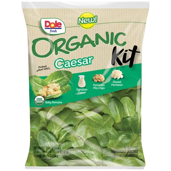 slide 1 of 1, Dole Organic Caesar Salad Kit, 7 oz