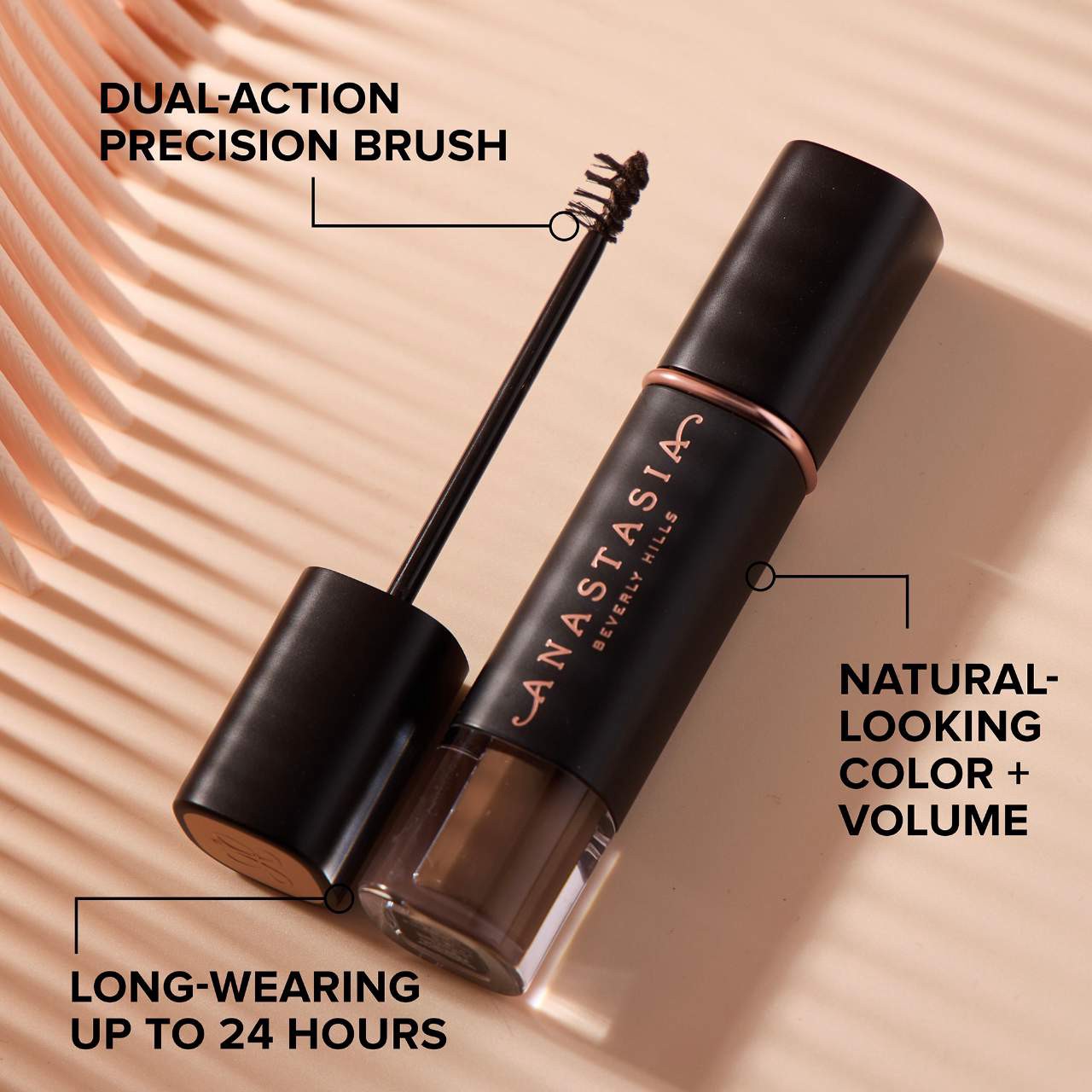 slide 5 of 10, Anastasia Beverly Hills Long-Wearing Natural Volumizing Tinted Brow Gel Granite, 
