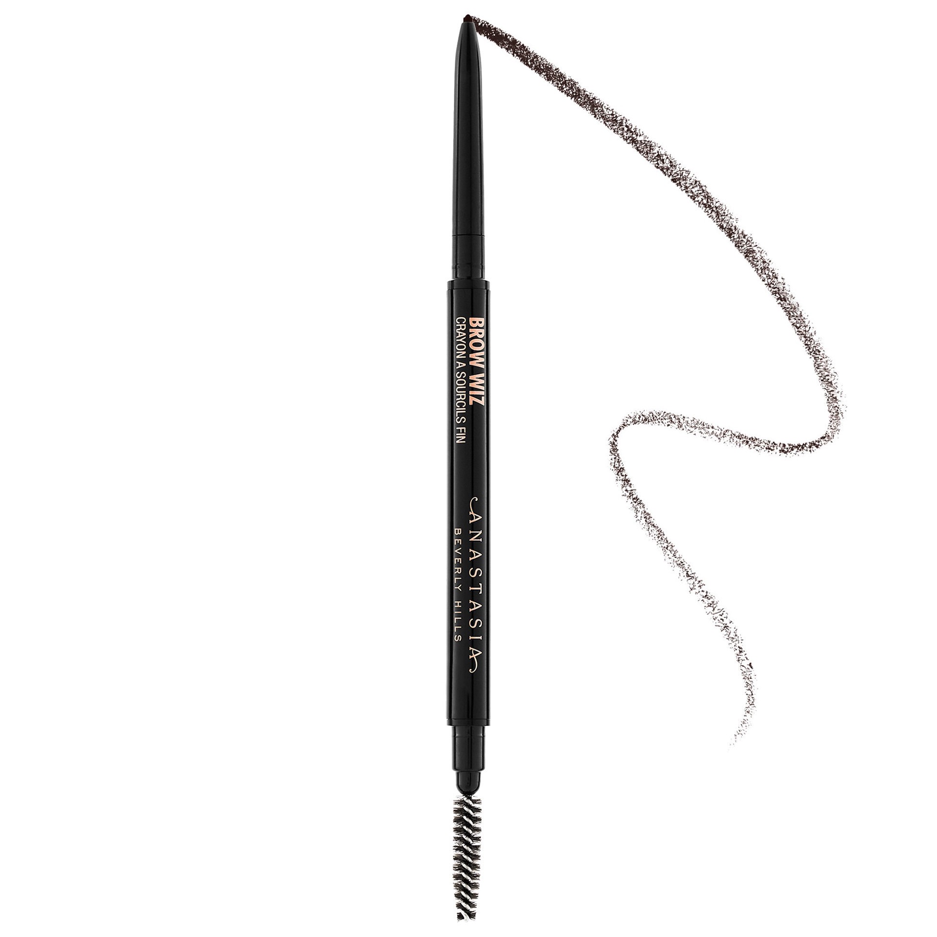 slide 1 of 6, Anastasia Beverly Hills Brow Wiz Ultra-Slim Precision Brow Pencil Dark Brown, 0.003 oz/ 0.085 gram